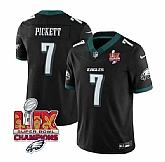 Men & Women & Youth Philadelphia Eagles #7 Kenny Pickett Black 2025 Eagles Logo Super Bowl LIX Patch New F.U.S.E. Vapor Limited Stitched Jersey Dzhi,baseball caps,new era cap wholesale,wholesale hats